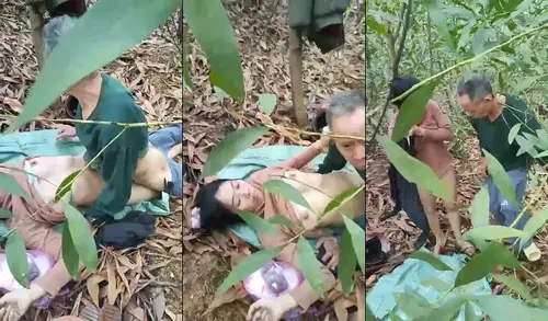 Kakek Sudah Tua Tapi Masih Bawa Pacar ke Tengah Hutan Ngentot Keras, Cucunya Mana Bisa Ngejar