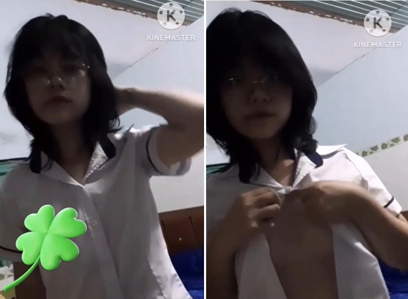 Cewek SMA mesum merekam klip pamer toket buat kamu tonton